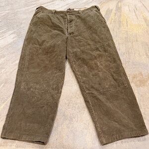 Vtg Y2k Abercrombie Fitch Corduroy
Pants Double Knee Tan Mens 36 by 30 L Baggy